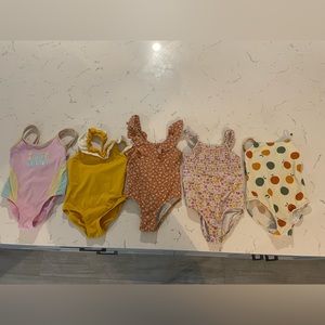 Zara toddler bundle 5 bathing suites girls size 2-3